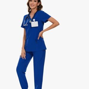 NWOT Cozyfit Blue Medical Scrubs Set